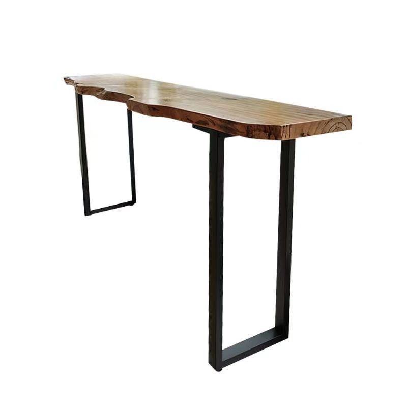 Brown Modern StyleTable Solid Wood and Iron Coffee Shop Bar Table