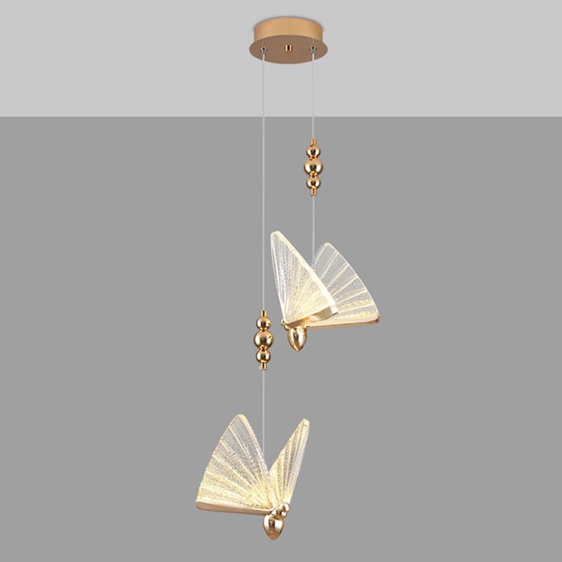 Modern de forma moderna de forma colgante de forma de mariposa Luz de metal para dormitorio para dormitorio