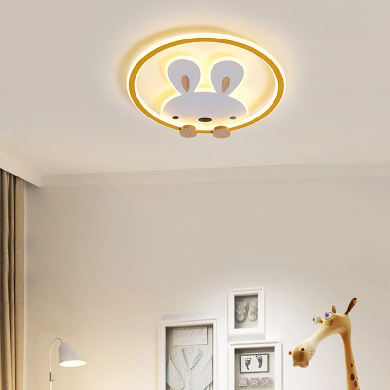 Konijn Moderne LED-plafondlamp Acryl Schaduw Inbouwlamp voor kinderkamer
