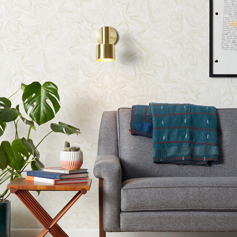 7.5" H Torch Shaped Metal Wall Lamp 1-Light Post-modern Style Sconce Lights in Gold