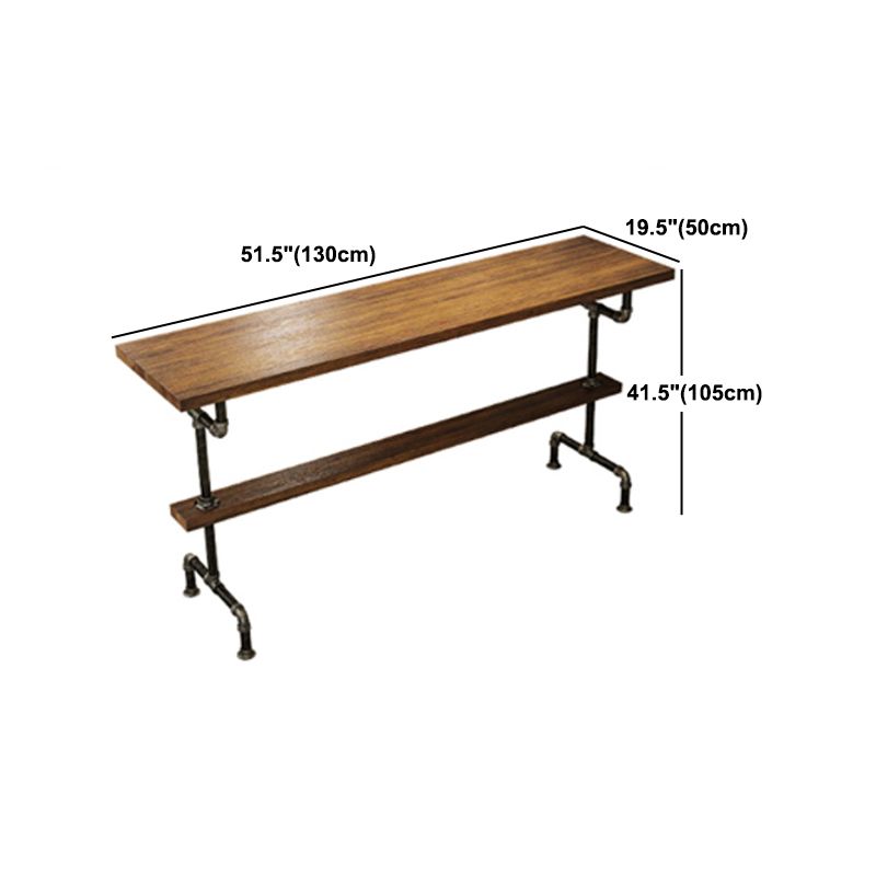 Solid Wood 1/2/4/7 Pieces Counter Height Set Rectangle Industrial Trestle Bar Table Set