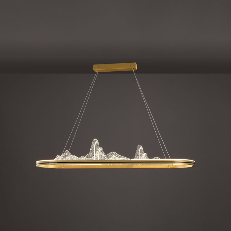 Contemporary Pendant Light for Kitchen Linear Island Pendant Light Metal 1-Light