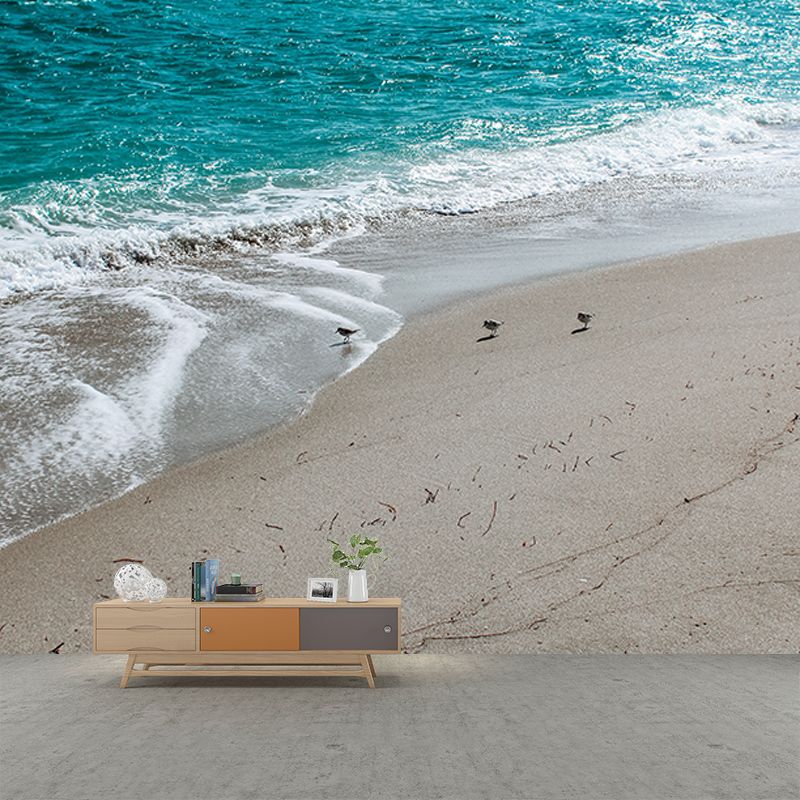 Washable Stain Resistant Mural Wallpaper Coastal Scenery Indoor Wall Mural