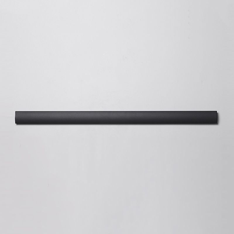 Linear Shape Metal Wall Lighting Idea Modern Style 1 Light Wall Mount Lighting in Black