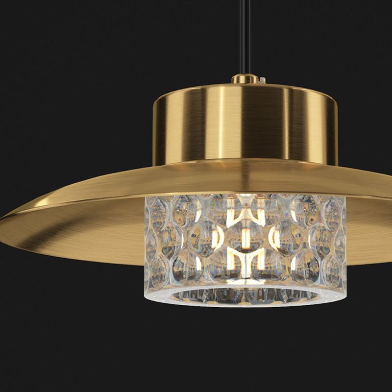 Geometrische Anhängerbeleuchtungskörper Moderne 1-Licht-Federlampe mit klarem Acrylschatten