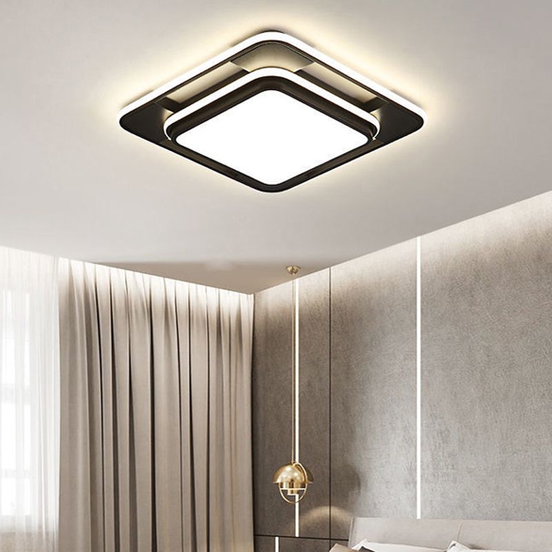 Plafonnier LED en forme de géométrie, moderne, en fer, 3 lumières, encastré, pour le salon