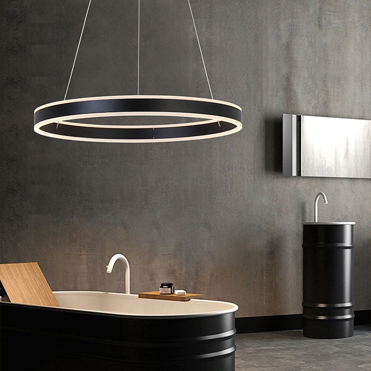 ANELLO BLACO/BRACCHI SPENDANTE CONTEMPOUNTO CONTEMPOUNTO 2/3/4 LUCI LADELIER ACRILICO IN LUCE COLDA/BIANCA