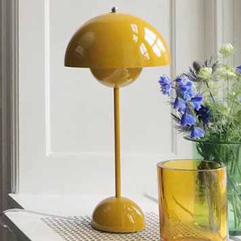Dome Shape Table Lamp Modern Style Plastic Single Light Table Light