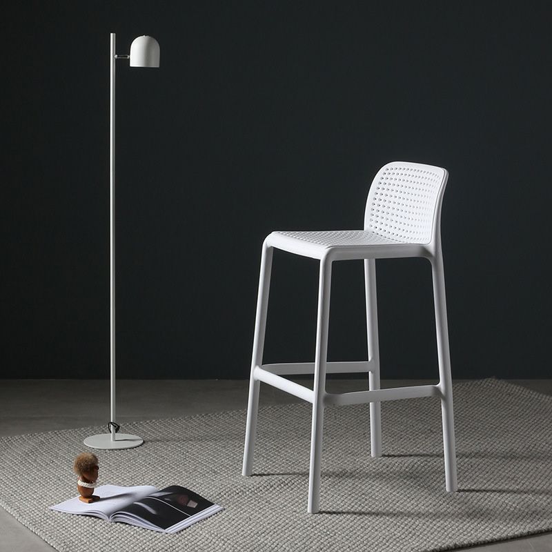 Nordic Style Bar-stool Plastic Counter Bar Stool with Plastic Legs for Kitchen