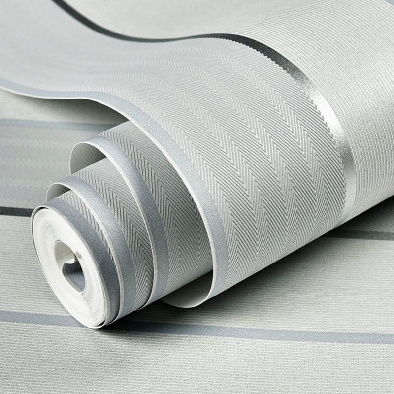 Simplicity Wall Covering in Soft Color Vertical Stripe Wallpaper Roll, 20.5"W x 31'L