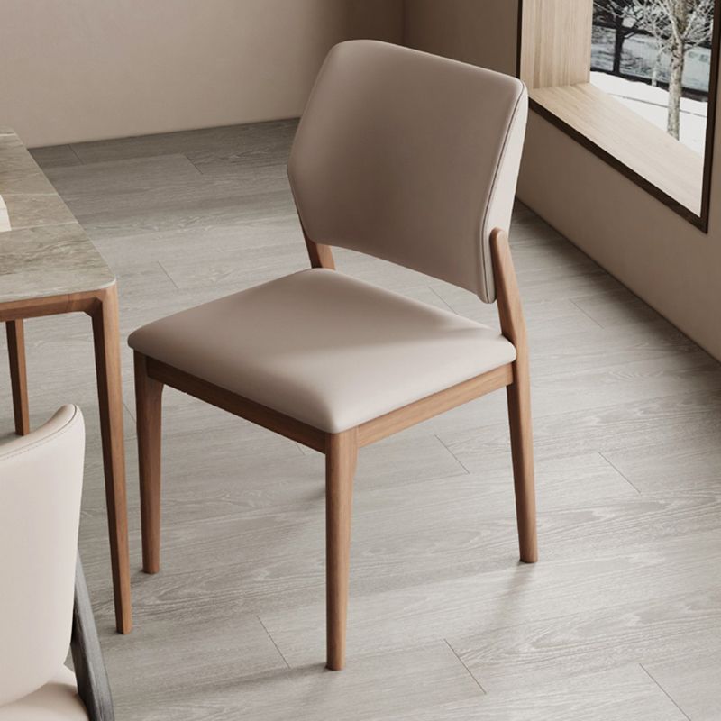 Industrial Upholstered Armless Chair Dining Room Open Back Dining Chair