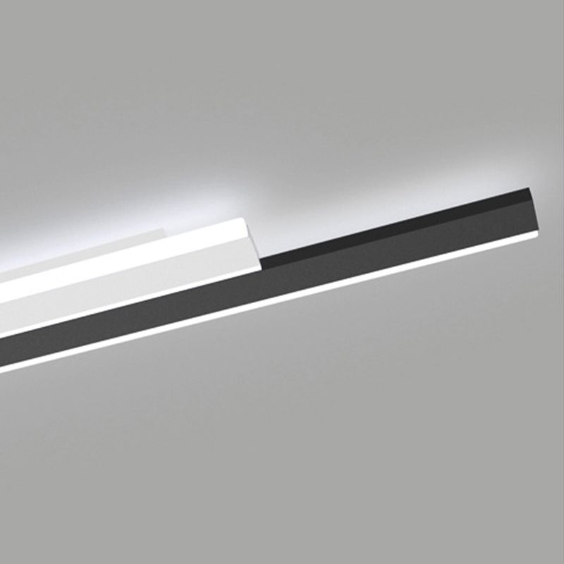 Modernism White/Black Wall Mounted Sconce Linear 2-Light Wall Light for Bedroom