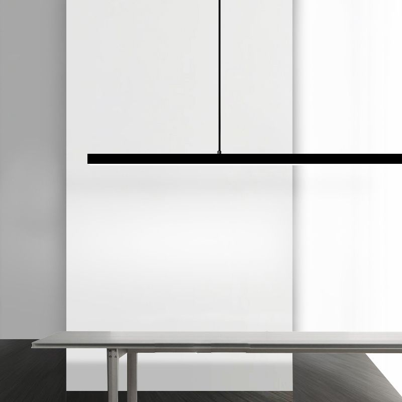Modern Copper Island Lighting Fixtures Linear 1-Light Restaurant LED Suspension Lamp
