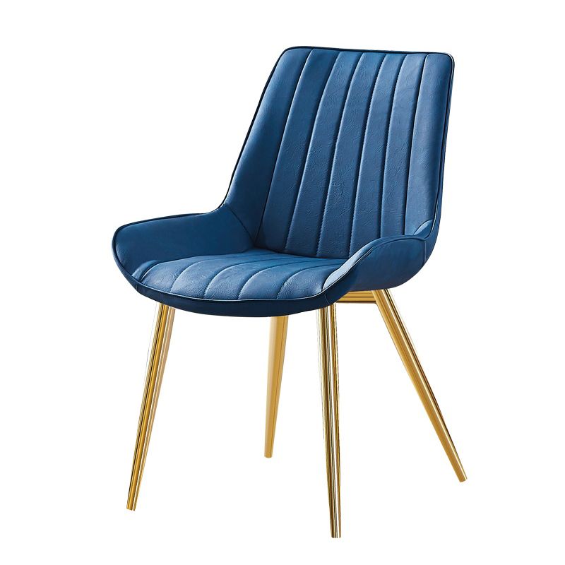 Sedia da pranzo in stile glam sedia wingback parsons sedia con 4 gambe in metallo per uso domestico