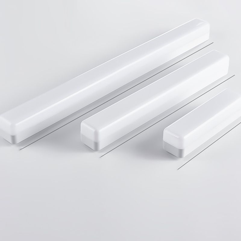 Linear Shape Metal Wall Sconce Modern 1 Light Mirror Wall Mount Light Fixture in White