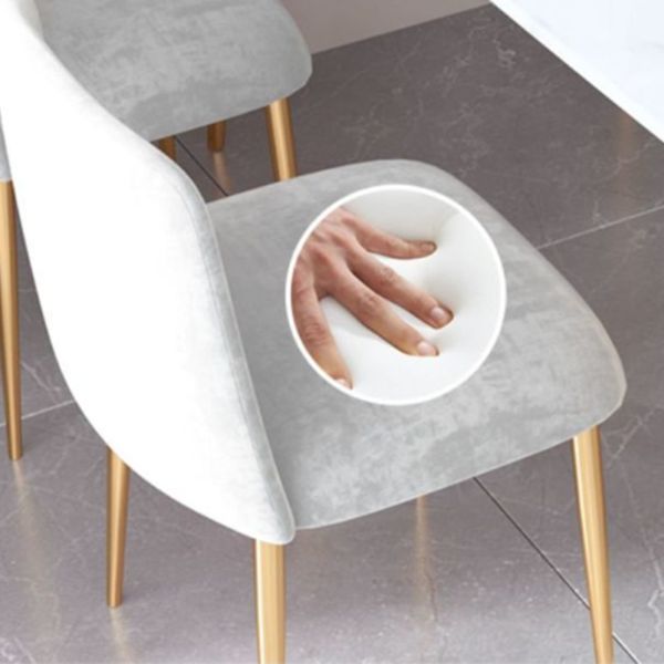 Glam Rectangle Dining Table Set 1/2/5 Pieces Dinette Set with White Sintered Stone Top