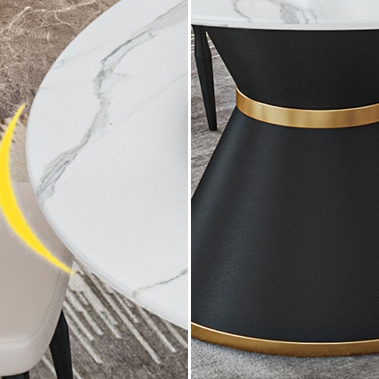 1/2/7/9 Pcs Metal Contemporary Dining Room Set with Round Table Dinette Set