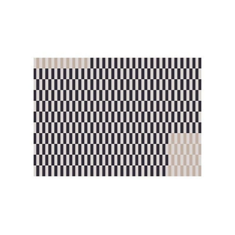 Tapis de bloc de couleur rose clair tapis lavable moderne polyester polyester pour salle de dessin