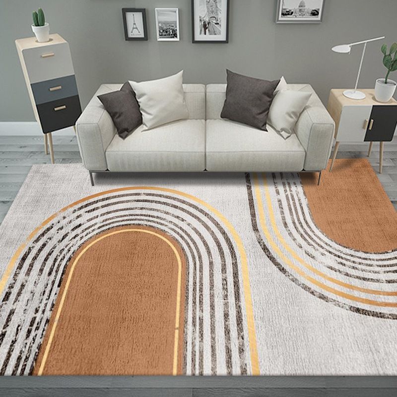 Contemporary Style Rectangle Shape Rug Stain Resistant Rug for Home Decor