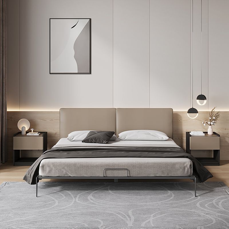 20" Tall 1 - Drawer Nightstand Modern Faux Leather Nightstand