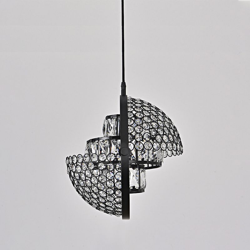 Modern Simplicity Crystal Hanging Lamp Sphere Shape Pendant Light for Living Room