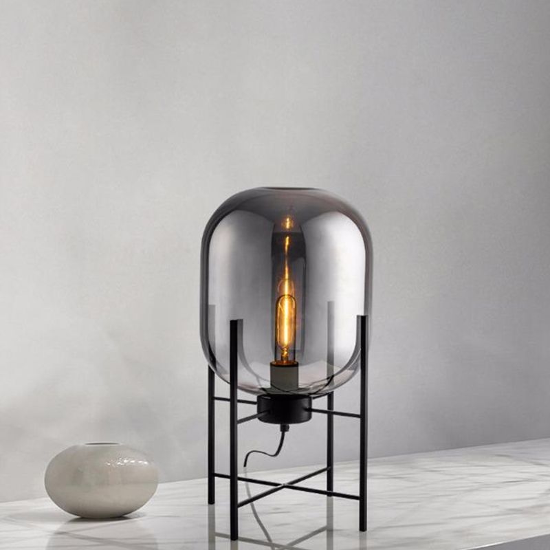 Moderne bureaulamp huishoudelijke bureauverlichting met glazen schaduw voor slaapkamerstudieruimte