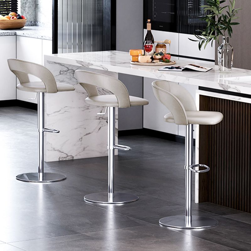 Leather Bar Stool Low Back Counter Stool for Bristol with Swivel