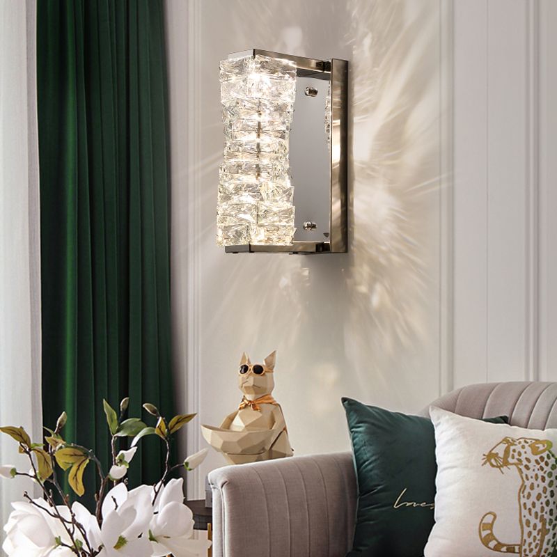 Lampada a monte a parete in cristallo trasparente stile moderno fulmine uniche a parete con le luci di applique