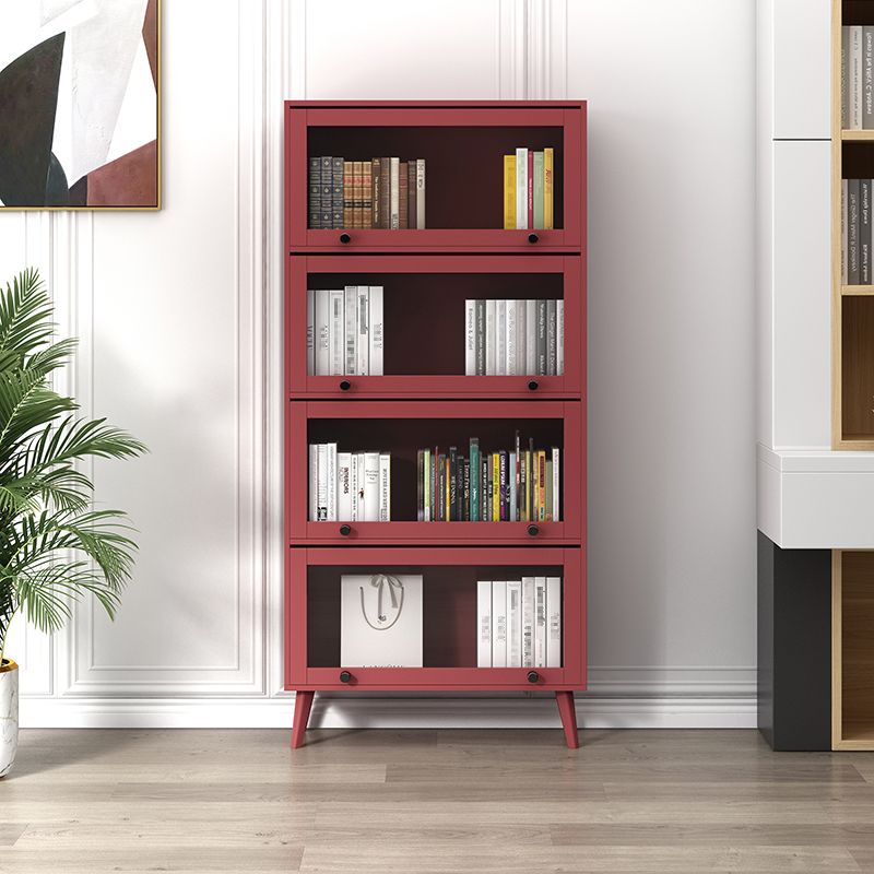 Closed Metal Bookcase Nordic Minimalist Home Living Room Bedroom Bookshelf