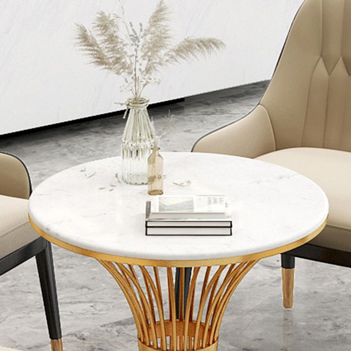 Tavolo da dinette in pietra di lusso tradizionale rotondo mobili per piedistallo per sala da pranzo