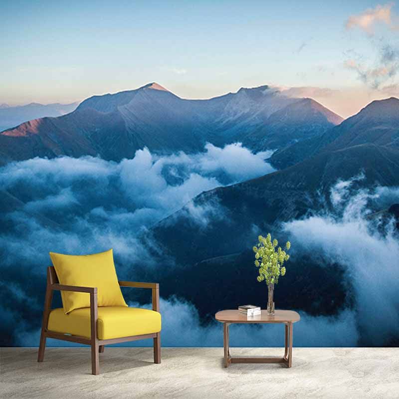 Modern Photography Mural Wallpaper Mountain Range Indoor Wall Mural
