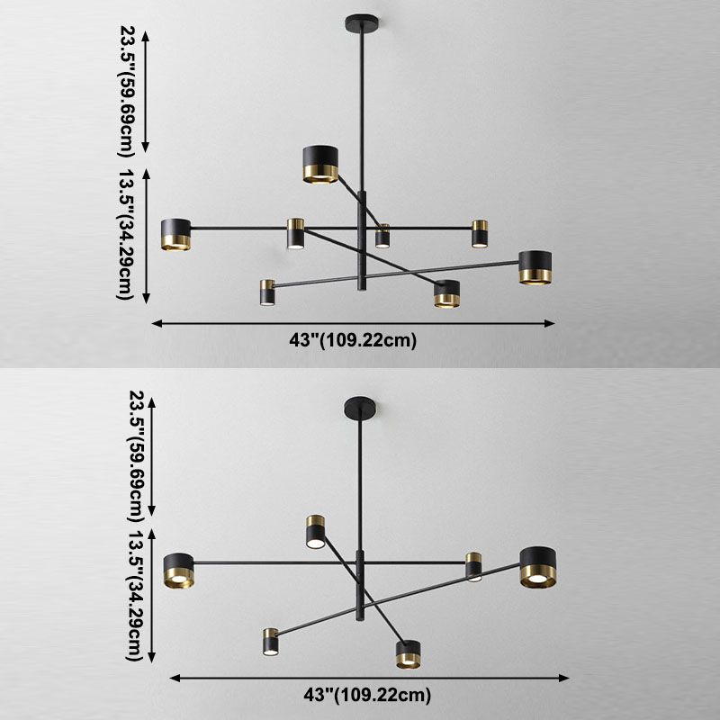 6/8 koppen plafond hanger licht postmoderne kroonluchter verlichtingsarmaturen