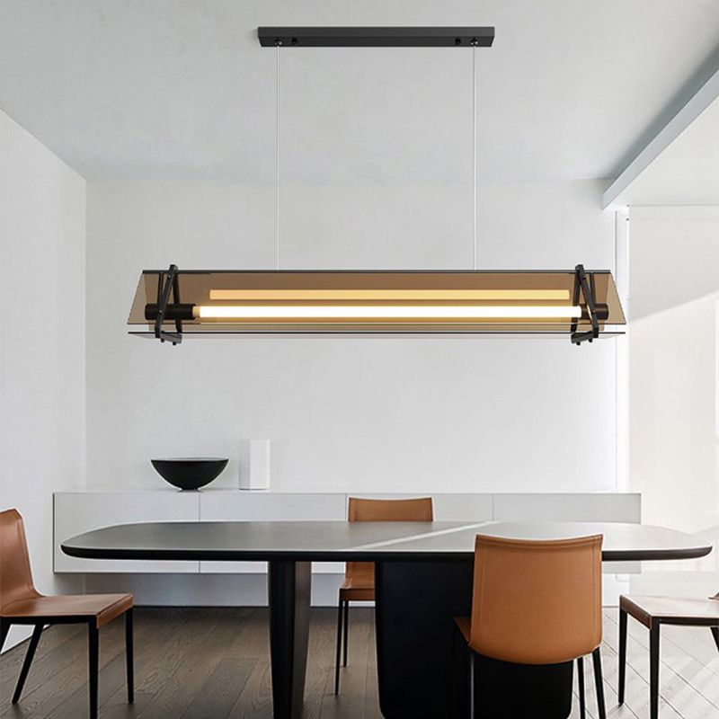 Glass Shade Hanging Island Lights Modern Island Lighting Ideas for Kitchen