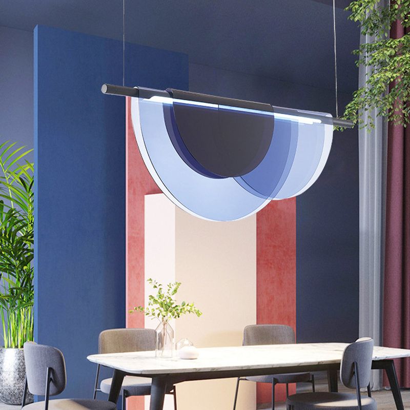 Macaron Style Island Light 1-Light Island Hanging Light with Acrylic Shade for Dining Room