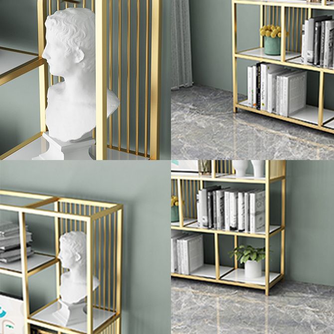 Gold and Black Etagere Bookshelf Scandinavian Iron Bookshelf for Home Office