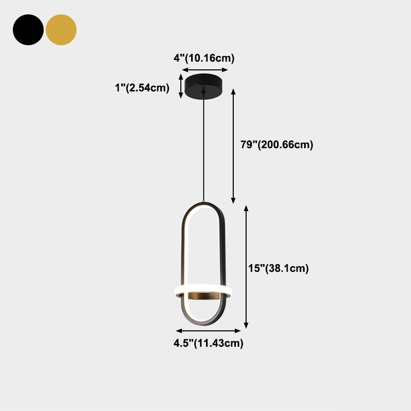 1 Géométrie légère suspendue pendante de style moderne Éclairage suspendu pour le salon