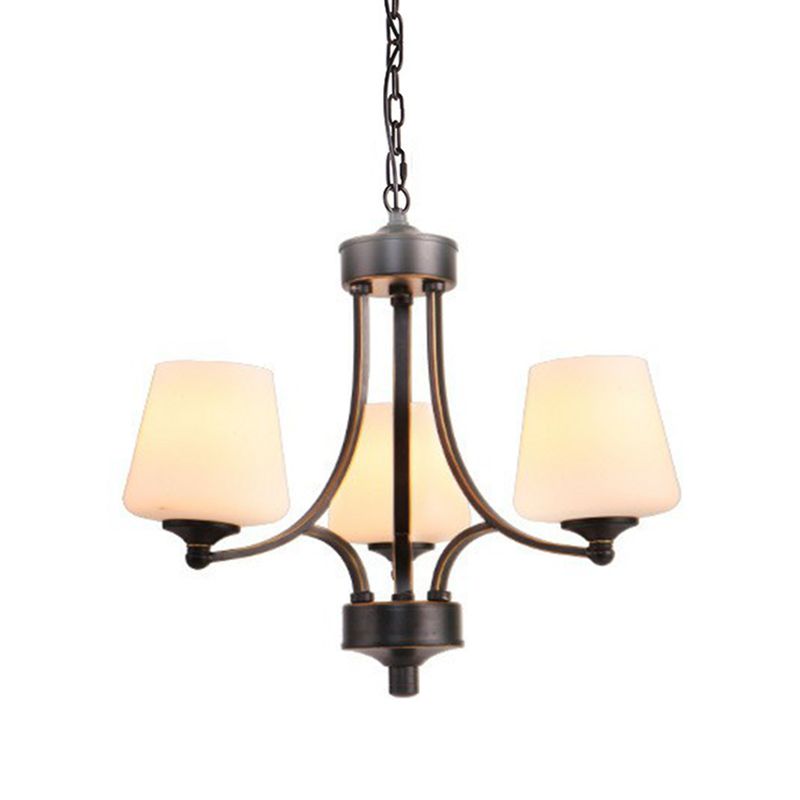 Ombre effilée blanche Grost en verre suspension lumière rustique salon lustre Light