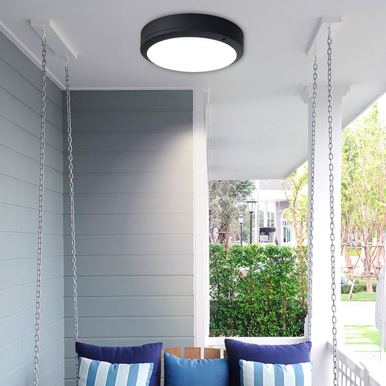 Luz de techo LED para interiores y exteriores, sencilla y moderna, resistente al agua, montaje empotrado