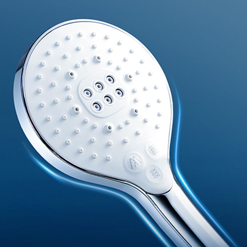 Round Self-Cleaning Hand Shower Adjustable Spray Pattern Wall-Mount Hand Shower
