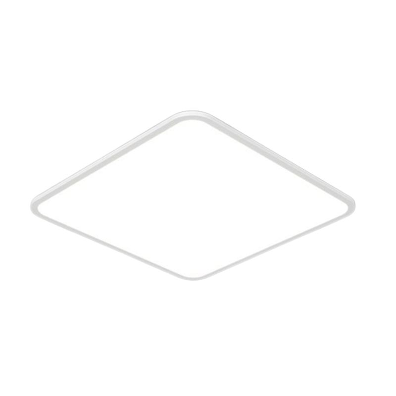 1 Light Geometric Flush Mount Fixture Modern Metal Flush Light in White
