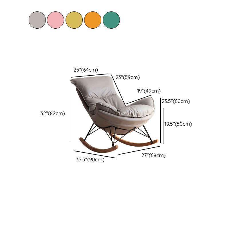 Light Luxury Single Chaise Lazy Sofa Chair Lounge Leisure Rocking Chair