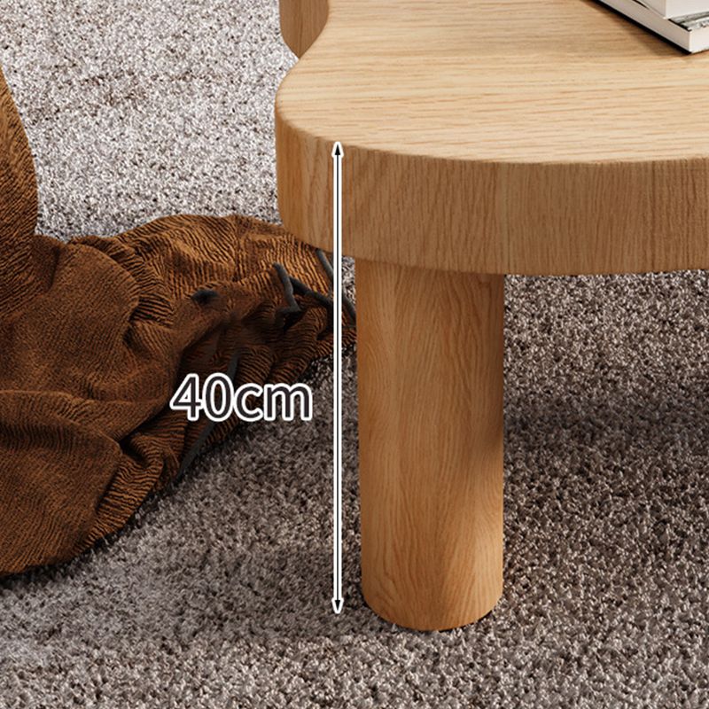 Nordic 3 Legs Cocktail Table Solid Wood Geometric Single Coffee Table