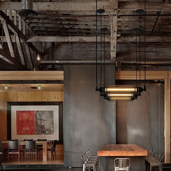 Industrial Hanging Ceiling Light Metal 1 Light Pendant Lighting Fixtures for Dining Room