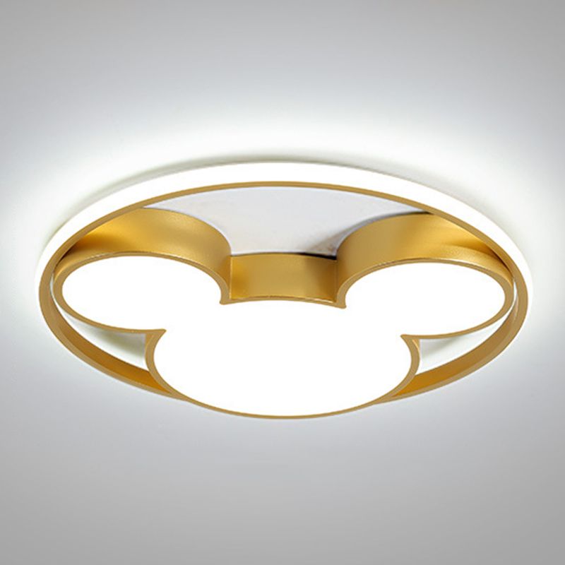 Luces de techo empotradas con forma de ratón, 1 luz, lámpara empotrada de acrílico con dibujos animados