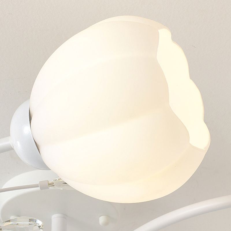Modern Simple Ball Shape Ceiling Light with Glass Shade for Bedroom