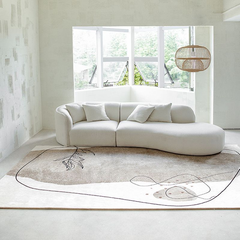 Alfombra de color blanco alfombra poliéster alfombra de respaldo sin deslizamiento para salón para salón