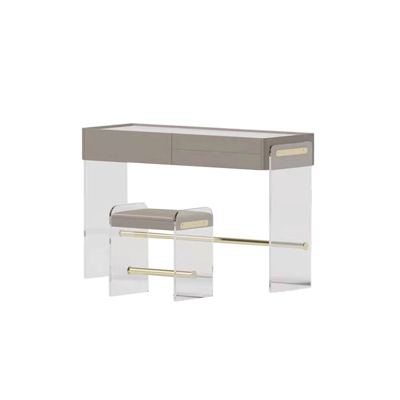Glam Slate Top Makeup Vanity Desk 3 Drawer Vanity Dressing Table