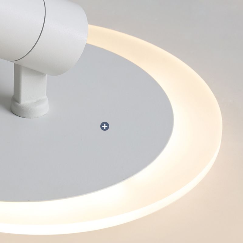 Plafonnier LED moderne en métal blanc, luminaire monté au plafond, pour porche