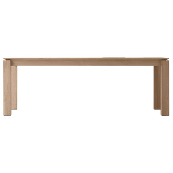 Mesa de comedor rectangular Mesa fija moderna de madera maciza con 4 patas