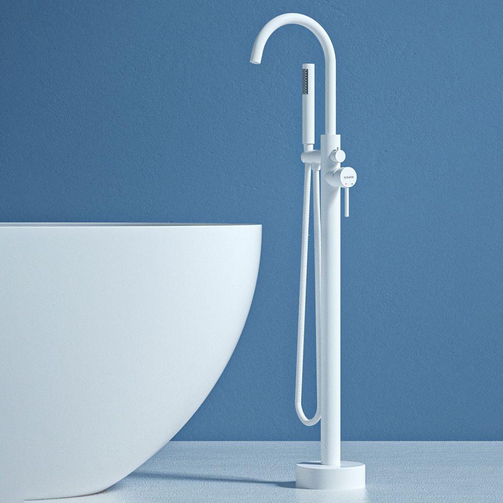 Modern Freestanding Bathtub Faucet One Handle Copper Freestanding Tub Filler Trim